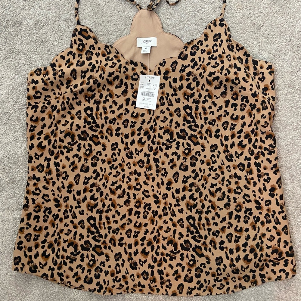 JCrew Factory Scalloped Cami Top, Size 6 NWT